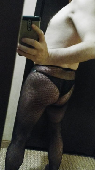 in panties and fishnets horny crossdresser irish