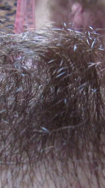 Spectacular moment from "Closeup hairy pussy play with mirror and big clit"