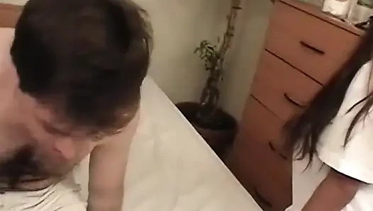 Horny patient banging sexy nurse hard after getting a BJ