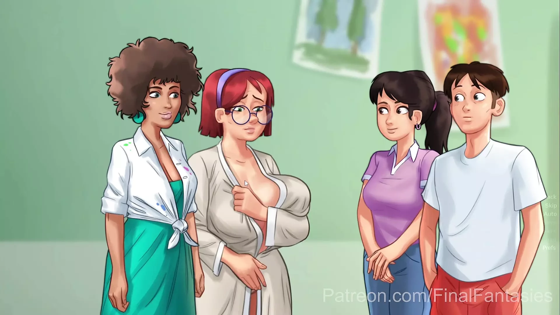 Summertime Saga XXX Gameplay - Art Class with HUGE Tit Squeezing