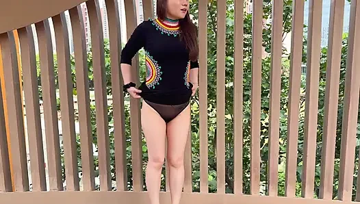 De M жена, чье хобби СМ взломать на открытом воздухе Тренировка последний секс на колесе обозрения