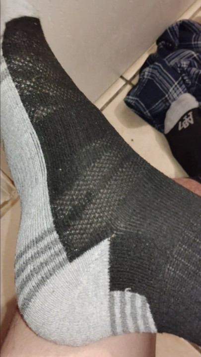 Showing Some Sexy Socks When I'm Rubbing My Brown Hispanic Boy Dick