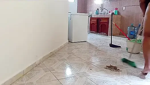 Дама, которая чистит дом