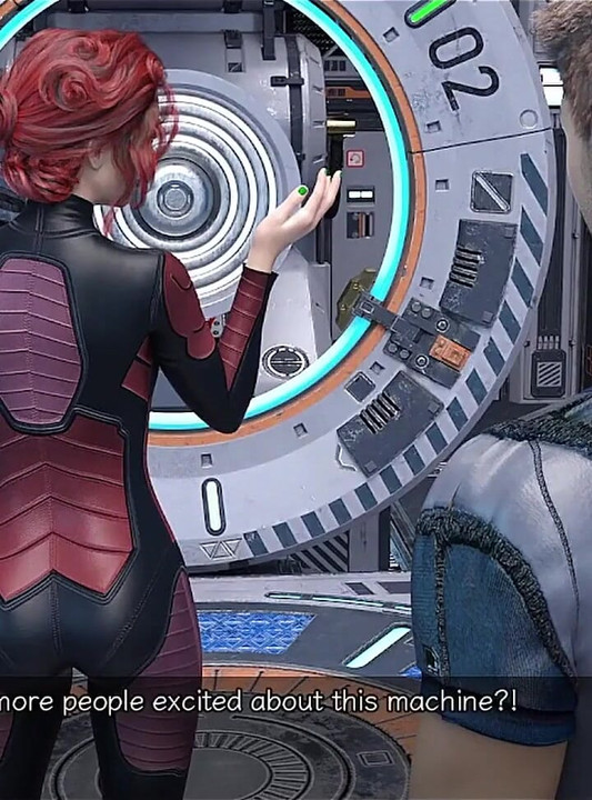 Stranded in Space - Holding Hands with Asian Scientist MILF