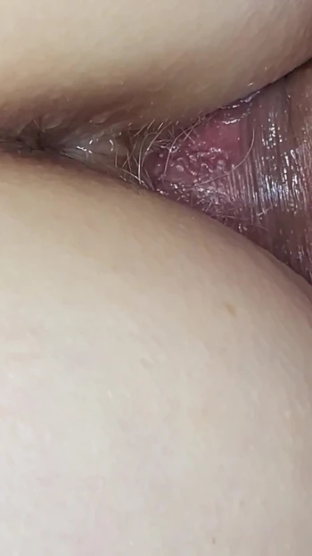 Stunning moment from "He rubs his hard cock on my tight pussy till huge cumshot!"