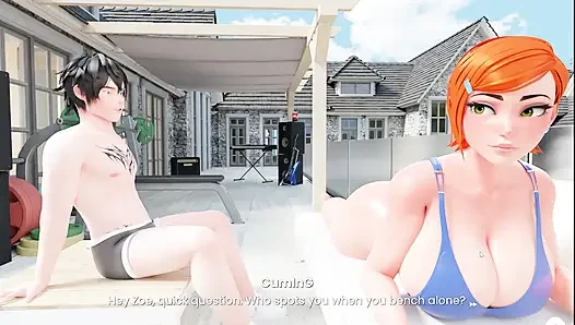 Game hentai tabu mansion days ep.8 olahraga gym bikini berubah menjadi seks dengan saudara tiri!