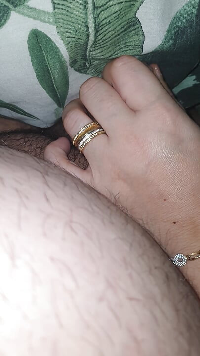 Step mom perfect handjob step son dick