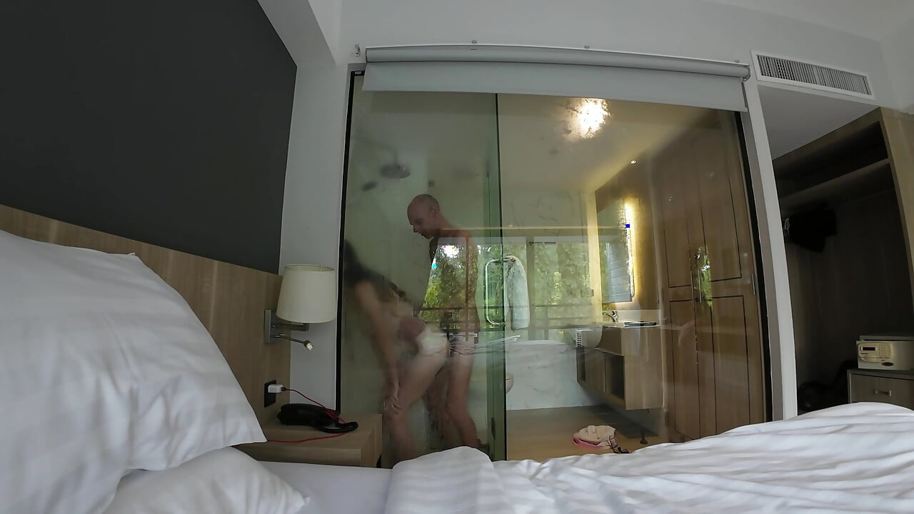He Teases Me With His Big Cock While I'm In The Shower