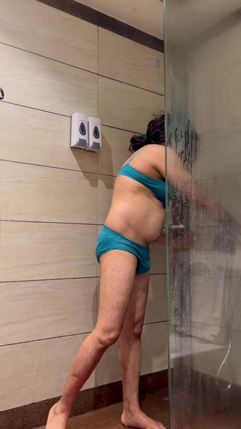 Key moment from "Jessica walks in Saree and Bath"