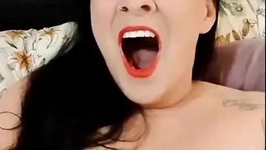 Big Closeup Yawns Topless Small Talk