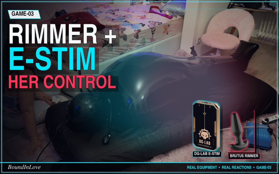 Wife Milks Her Submissive Husband-slave in an Inflatable Latex Bag - E-stim, Rimmer & Heavy Breathing