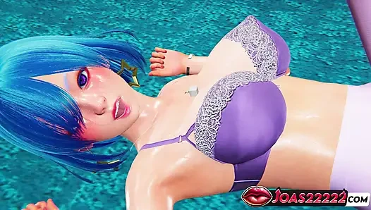 Nasse sekretärin elisa in 3D Hentai - legs-up pOV missionarsfick für ihre nasse muschi plus Schreibtisch-doggystyle endet mit creampie