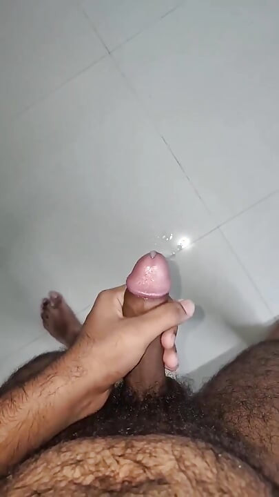 Hairy indian guy jerk, moans, cum and cumshot compilation
