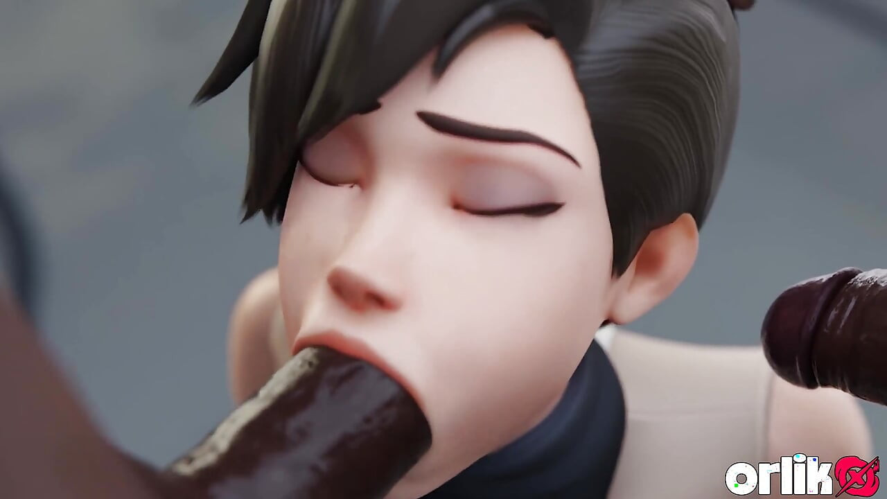 Tracer Gets Bored and Services Two Bbcs - Premium 3D Overwatch Animation