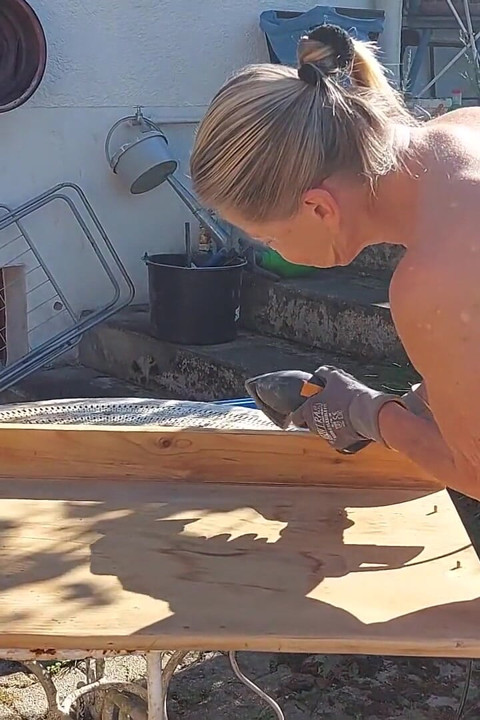 Granny Works Naked in Her Garden!