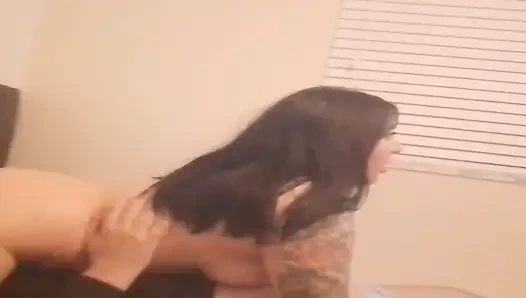 TEEN RIDES FAT OLDER MAN'S COCK