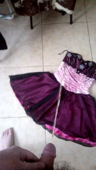 Having fun with a Quinceanera dress