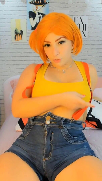 Spectacular moment from "ASMR INTENSE HANDS FREE ORGASM Misty from pokemon cosplay making you cum without using the hands,"