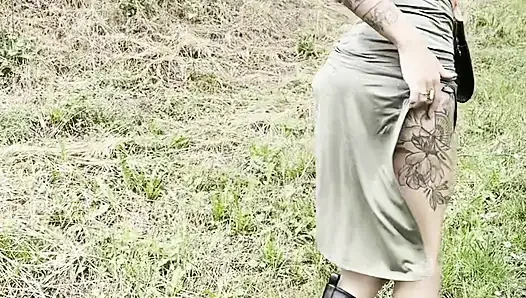 I get fucked by my ex, Polly Gardel porn actress, in show mode in the forest