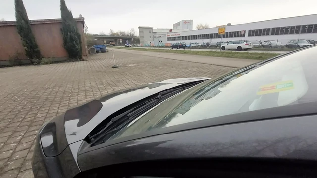 Jerking off next to a road behind my car with traffic going by.