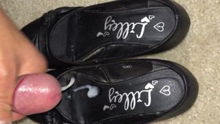 Cum on friend's step mom's shoes