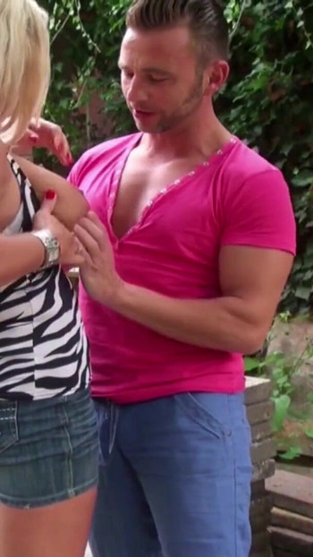 Spectacular moment from "Two German Street Hooker Fuck Outdoor with Stranger in 3some"