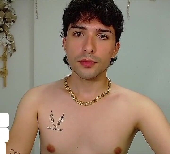 Slim Young Colombian Man From Bucaramanga Strokes His Huge Cock Until He Gets Cum on His Face