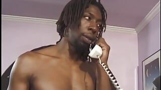 Ebony honey gets anal fucking by a big black cock