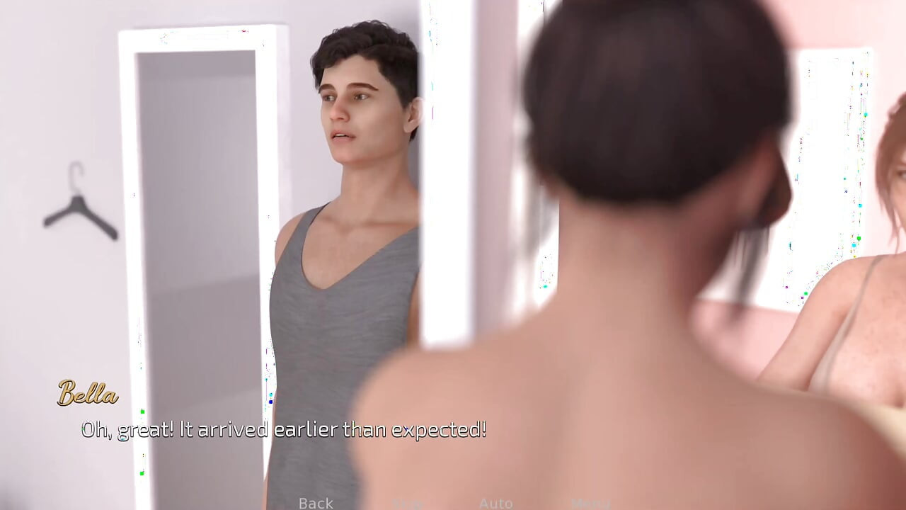 Stepbrother helped his stepsister wear a bra