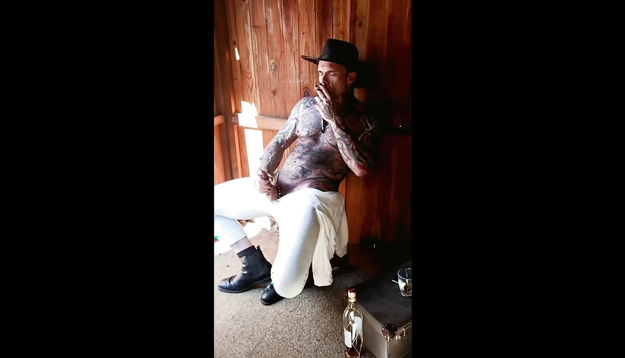 Cowboy cigar and cum