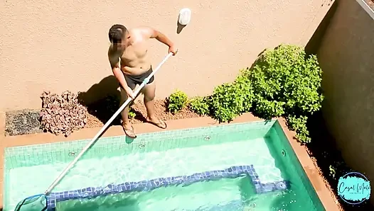 I caught my wife fucking with the boy who cleans the pool