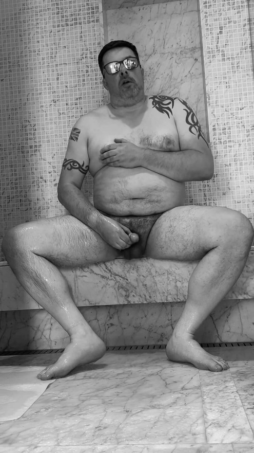 Shower Wank and Cum