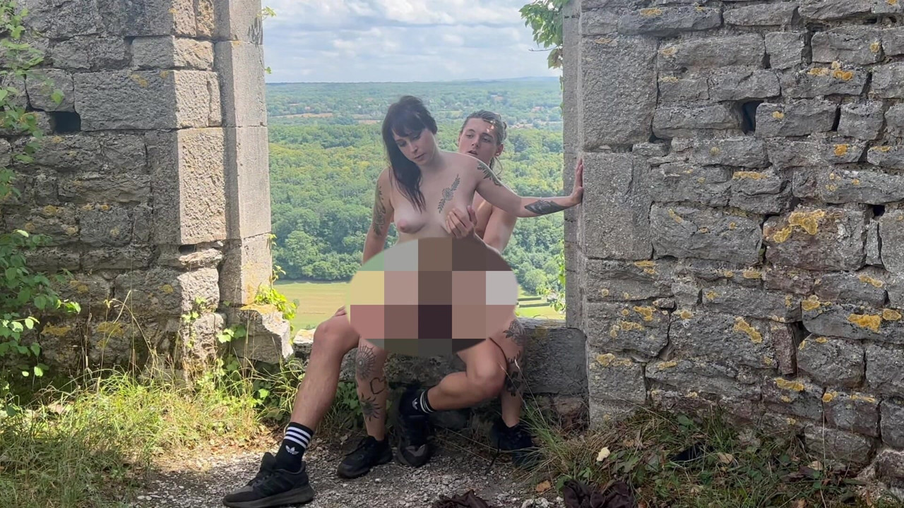 I fuck her hard in a castle ruin and finished on her face and in her eyes