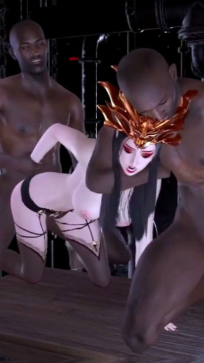 Medusa Queen get threesome with two BBC - Hentai 3D V107 | Clip 1