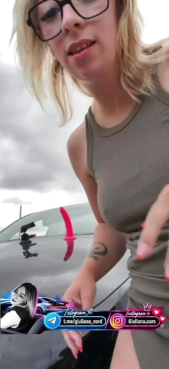 Giuliana this dildo and squirt in public on the hood