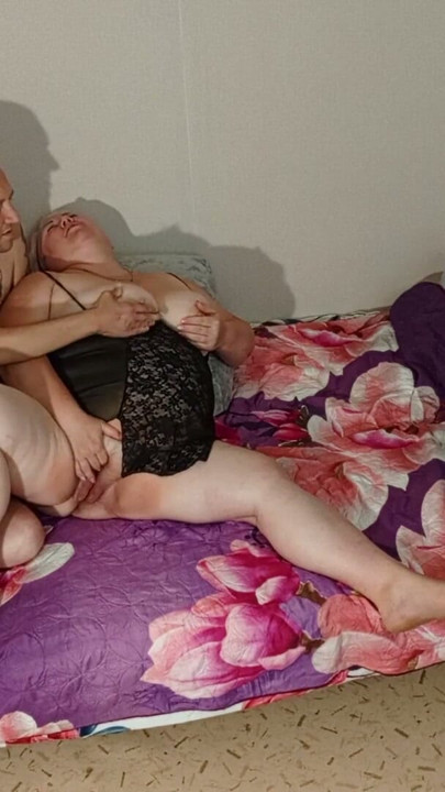 joined a masturbating mother-in-law with big tits and fucked her in her mouth, pussy and ass | Clip 1