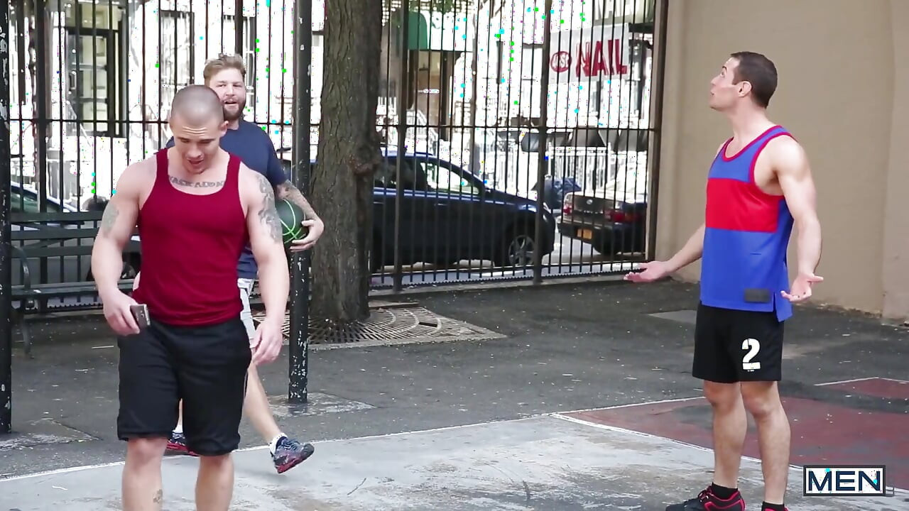 Big Dick Adam Bryant & Scotty Shoot Hoops Then Sneak Away for Some Hot Backdoor Ass Pounding