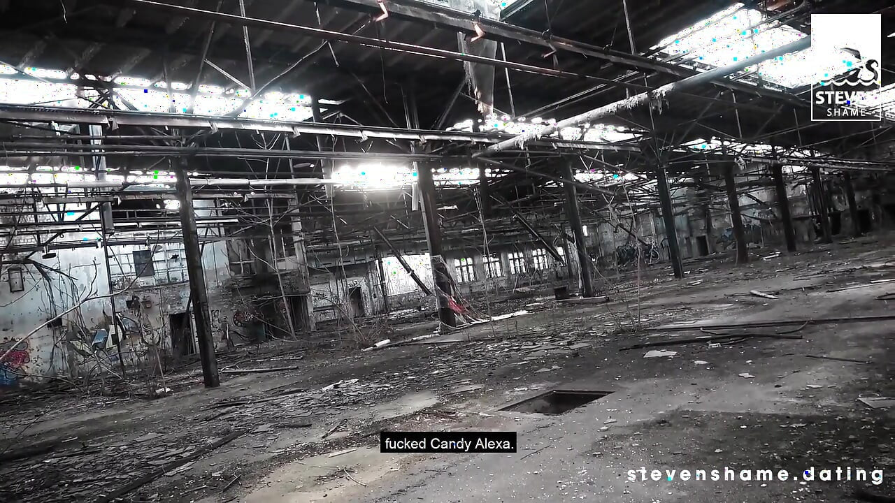 Candy Alexa gets banged in an old hangar!