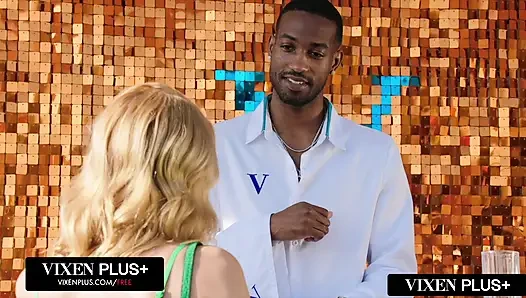 VIXEN ОЧЕНЬ МИЛФА Brandi принимает 2 больших черных член в отеле Vixen