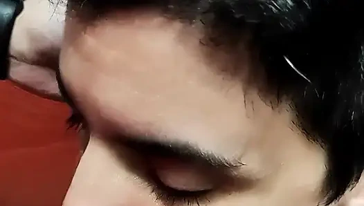 Quickie! Blowjob and Cum on Her Frankfurter! (and Black Jeans)