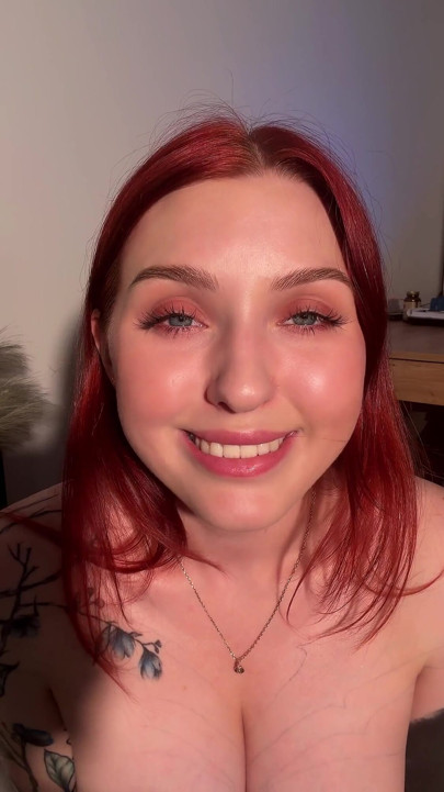 Please stepdaddy Cum on My Face! Big Tit Redhead Begging for Cumshot