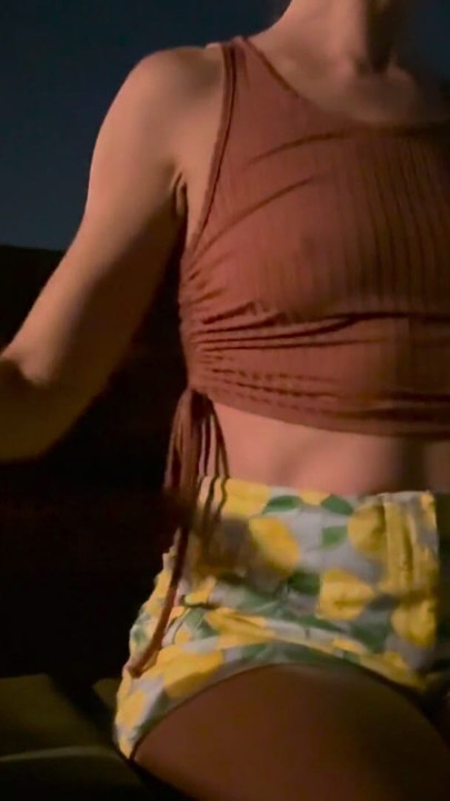 Sexy braless wife reaches an orgasm in public when I rub her clit in a night bar | Clip 1