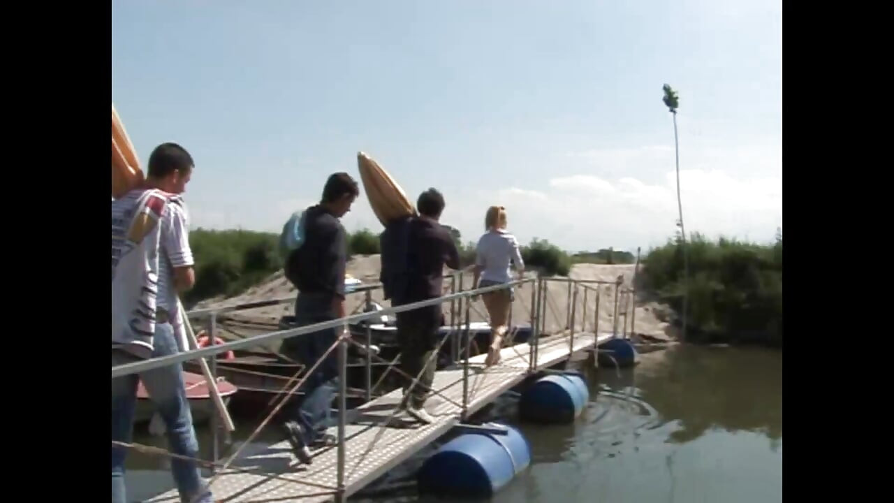 Outdoor Sex with the Blonde Slut in Heat!