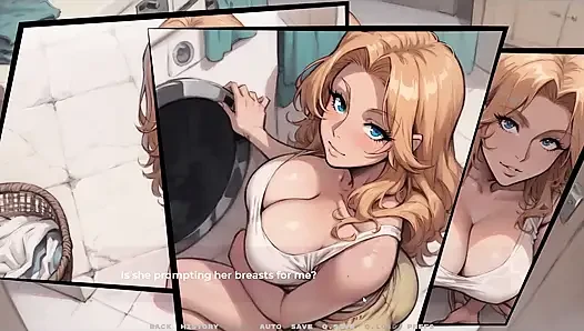 Yeni Kız Arkadaşım [ Tabu Hentai Oyunu ] Bölüm 39 Çamaşırhanede kayınvalidemle kirli şeyler yapıyoruz!