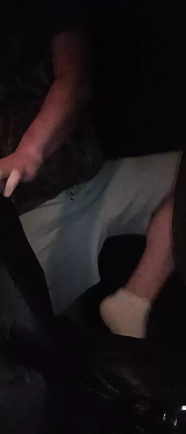 Strip and cum next to main road