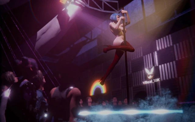 Evelyn Parker Shows off Her Stunning Body in a Captivating Pole Dance Performance (cyberpunk 2077)