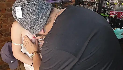 step sis wanted a heart tattoo next to her nipple  no panties