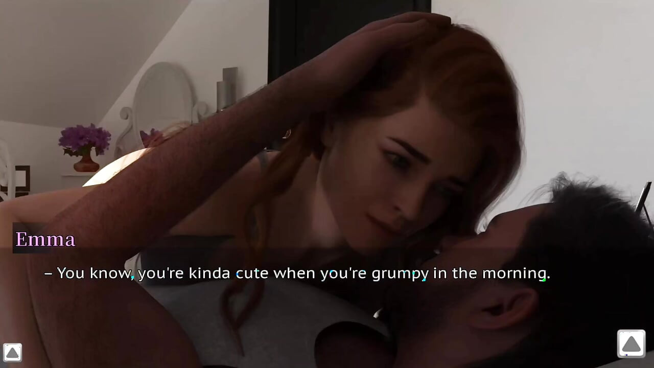 The Stepmother on the Bed in the Room Playfully Made Her Stepson's Father-in-law Work up a Sweat