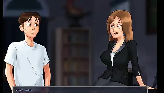Summertime saga: college guy is having sex with his French professor in her office ep 120