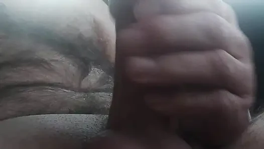 Moorning mastrubation witch cum in car